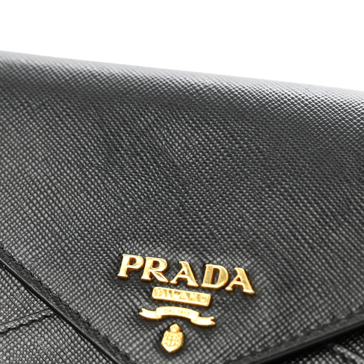 Prada Saffiano Envelope Crossbody Wallet Black 14 of 14