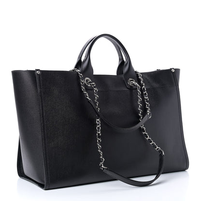 Chanel Caviar Extra Large Studded Deauville Tote Black 3 of 9