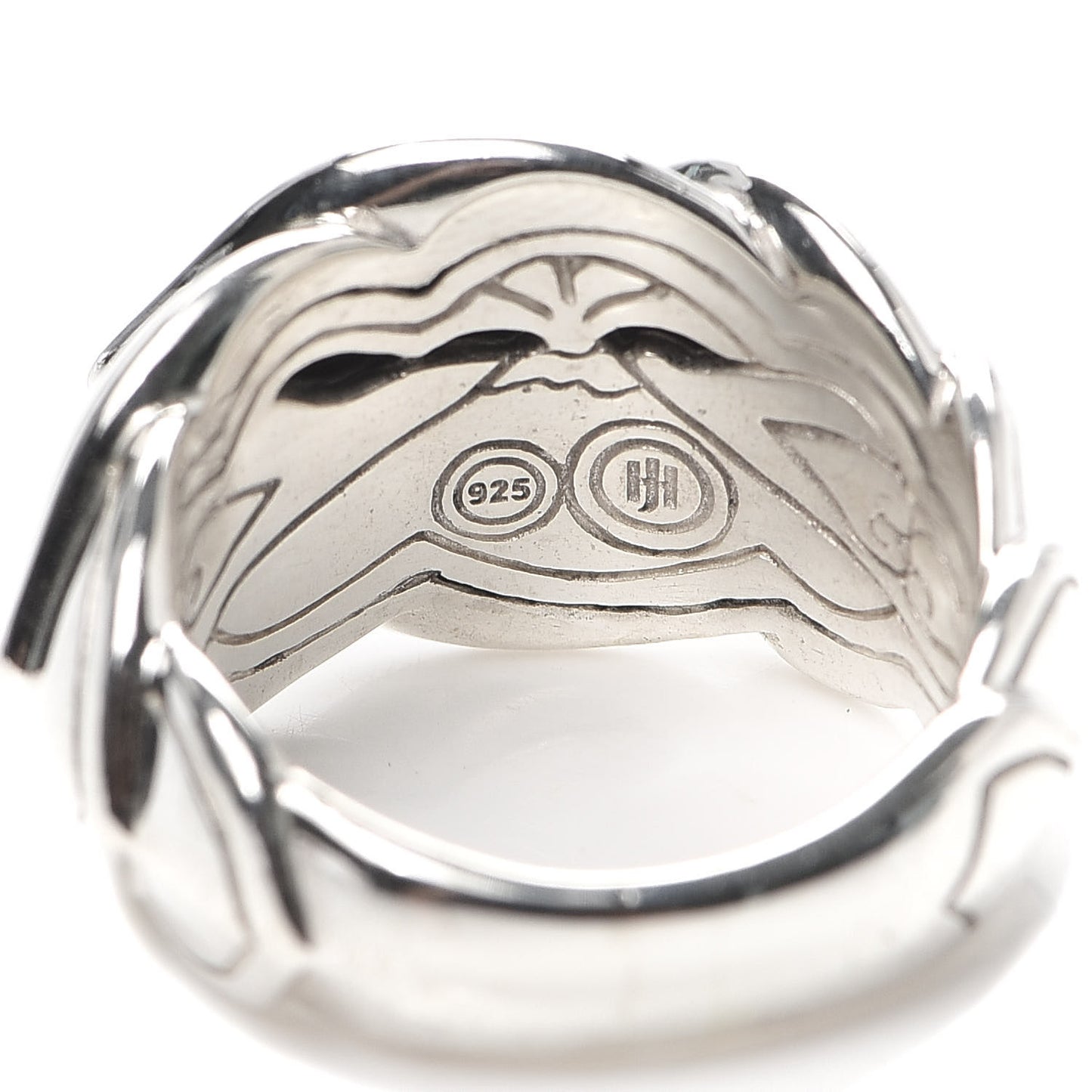 Sterling Silver Legends Naga Band Ring 56 7.5