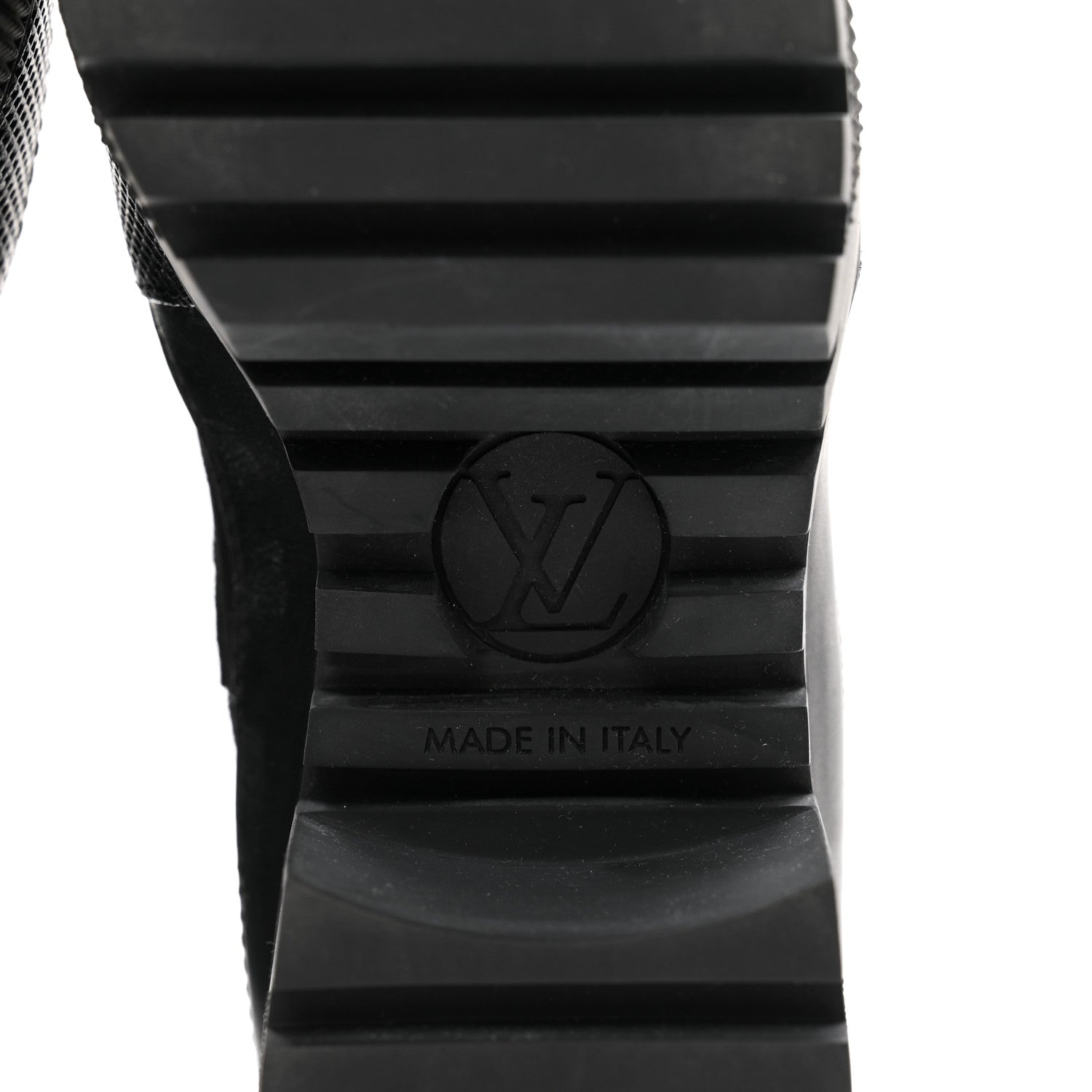 Louis Vuitton Suede Calfskin Monogram LV Black Heart Laureate Platform Desert Boots 35 Black 7 of 9