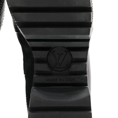 Louis Vuitton Suede Calfskin Monogram LV Black Heart Laureate Platform Desert Boots 35 Black 7 of 9
