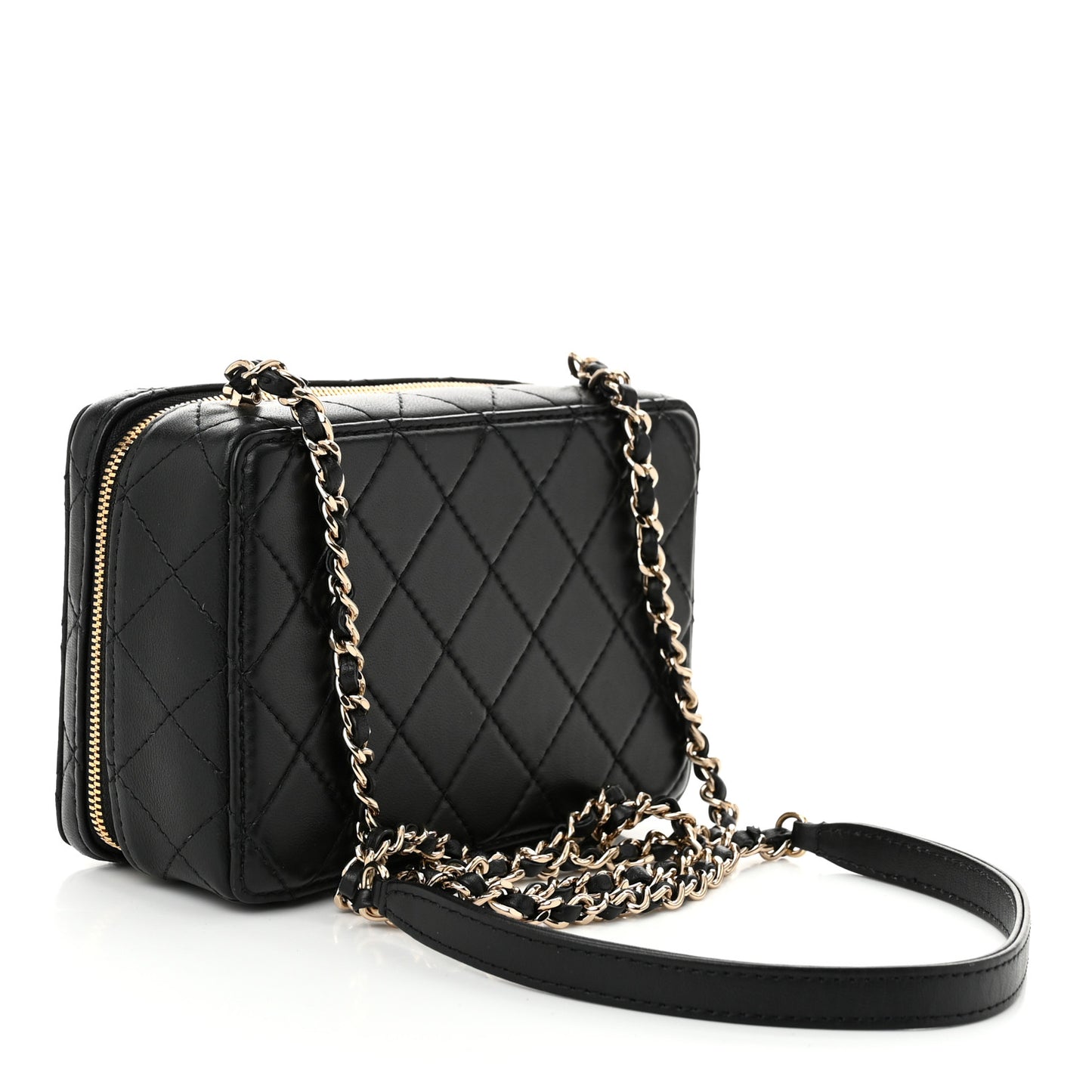 Lambskin Quilted Coco Click Bag Black