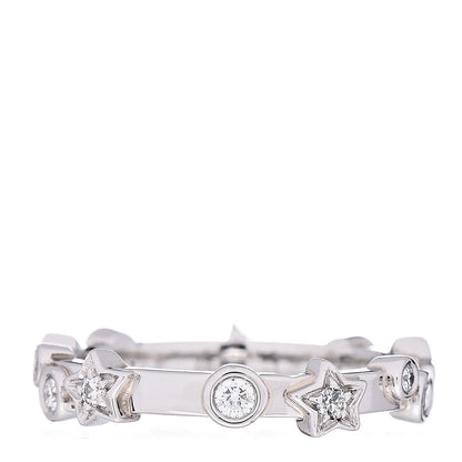 Chanel Platinum Diamond Comete Band Ring 47 4 3 of 5