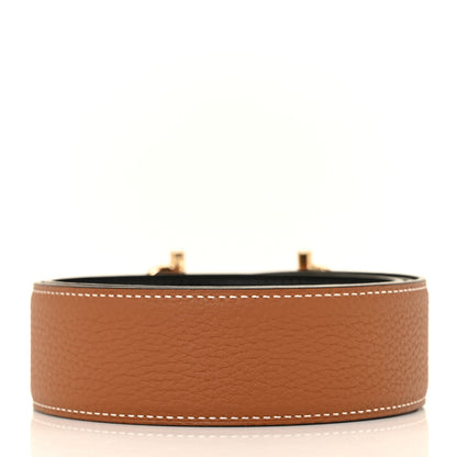 Hermes Togo Swift 32mm Gamma Belt 85 Gold Black 2 of 4
