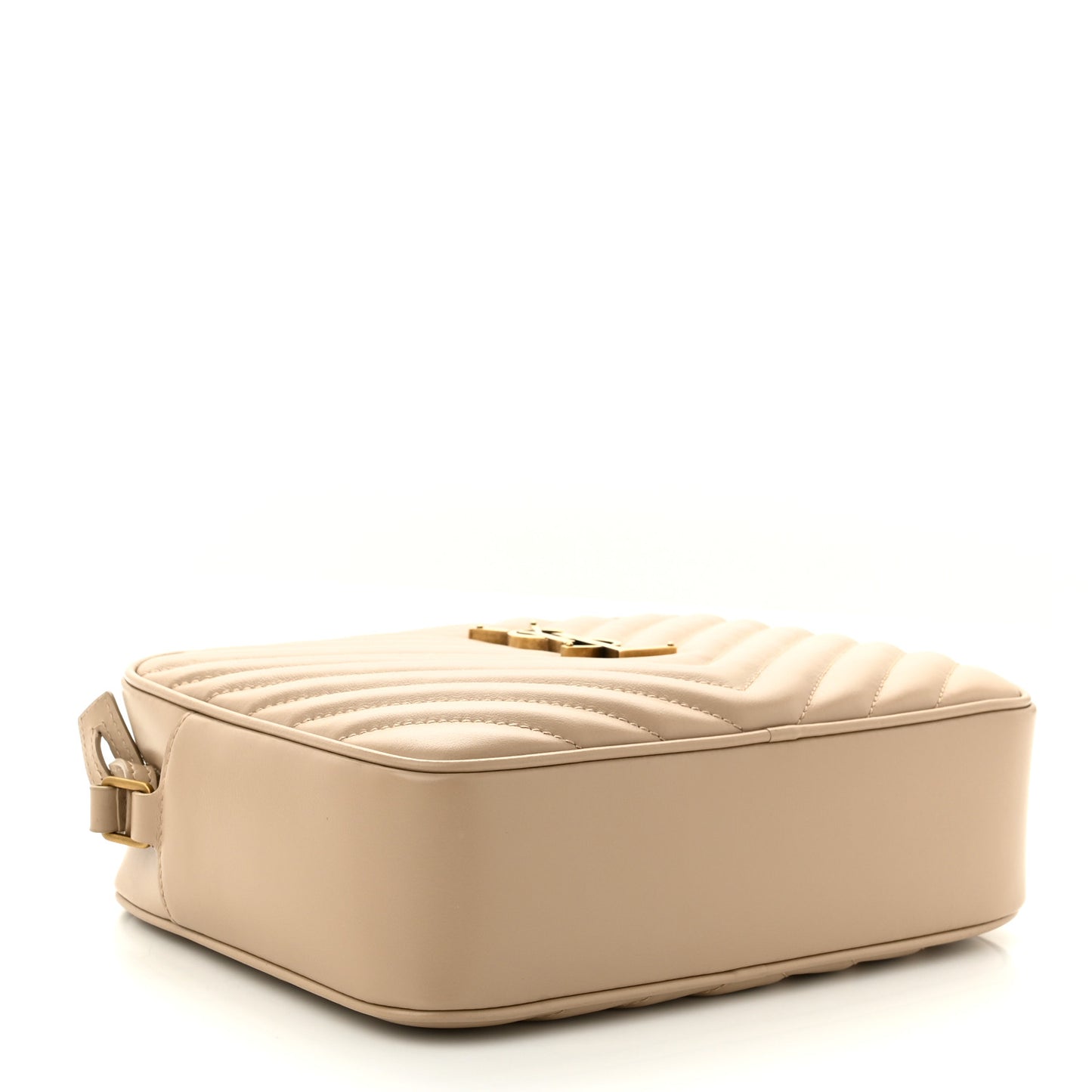 Calfskin Matelasse Monogram Lou Camera Bag Dark Latte