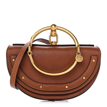 Chloe Calfskin Small Nile Bracelet Minaudiere Bag Caramel 1 of 9