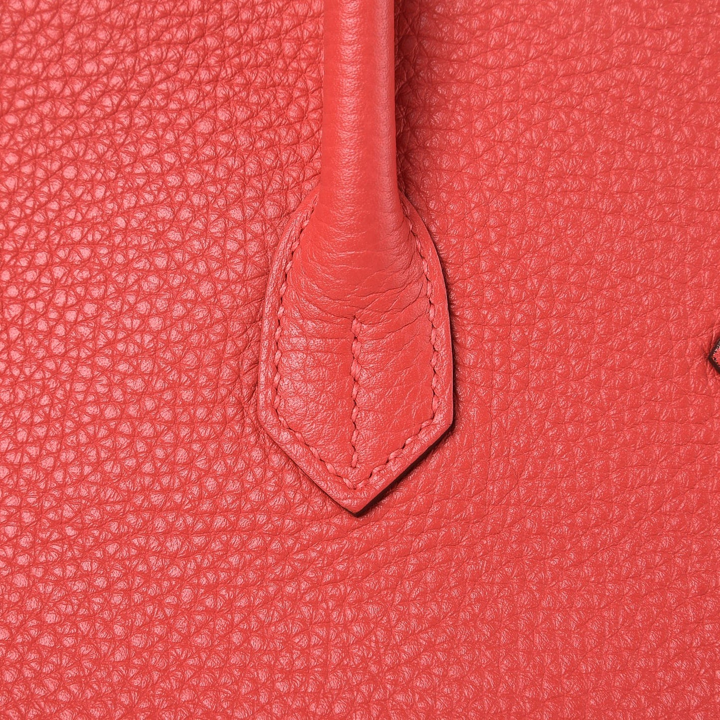 Taurillon Clemence Birkin 35 Rouge Pivoine