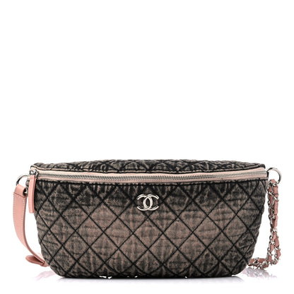 Chanel Denim Quilted Denimpression Waist Bag Pink 1 of 9