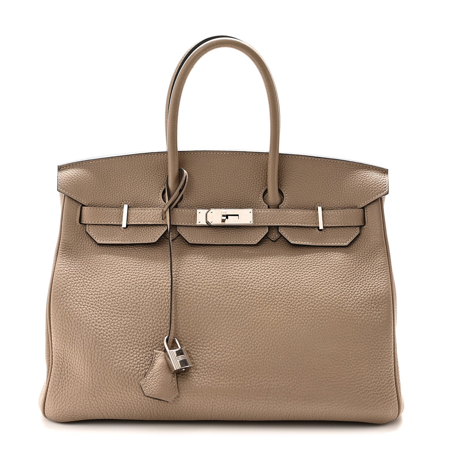 Hermes Taurillon Clemence Birkin 35 Gris Tourterelle 1 of 10