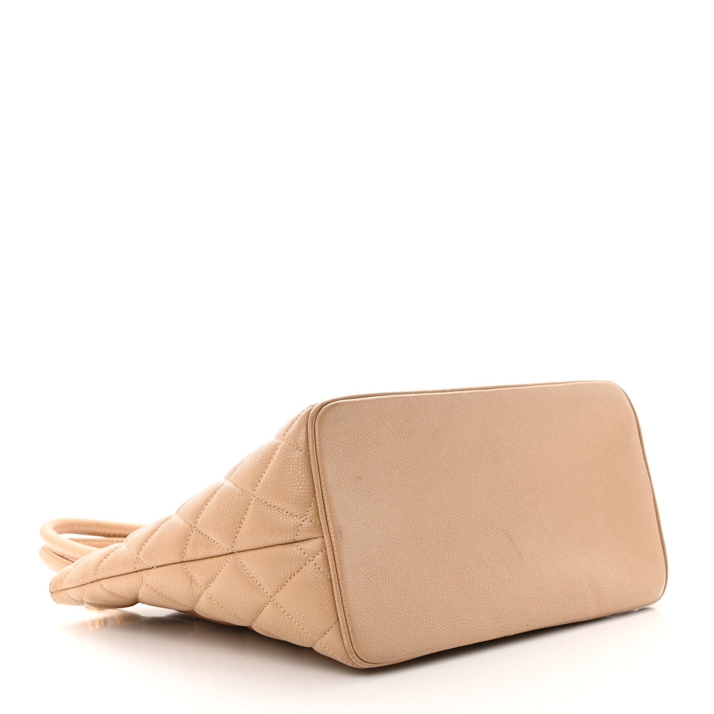 Caviar Quilted Medallion Tote Beige