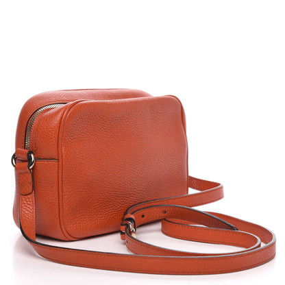 Gucci Pebbled Calfskin Small Soho Disco Bag Sun Orange 3 of 11
