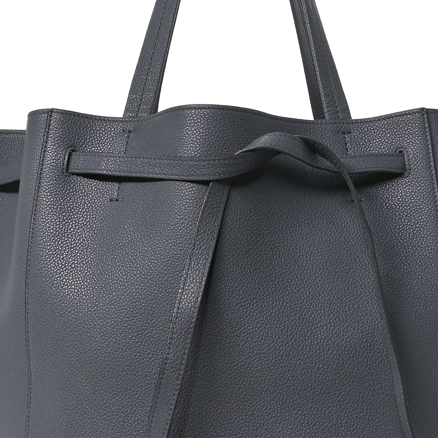 Soft Grained Calfskin Small Belt Cabas Phantom Medium Grey