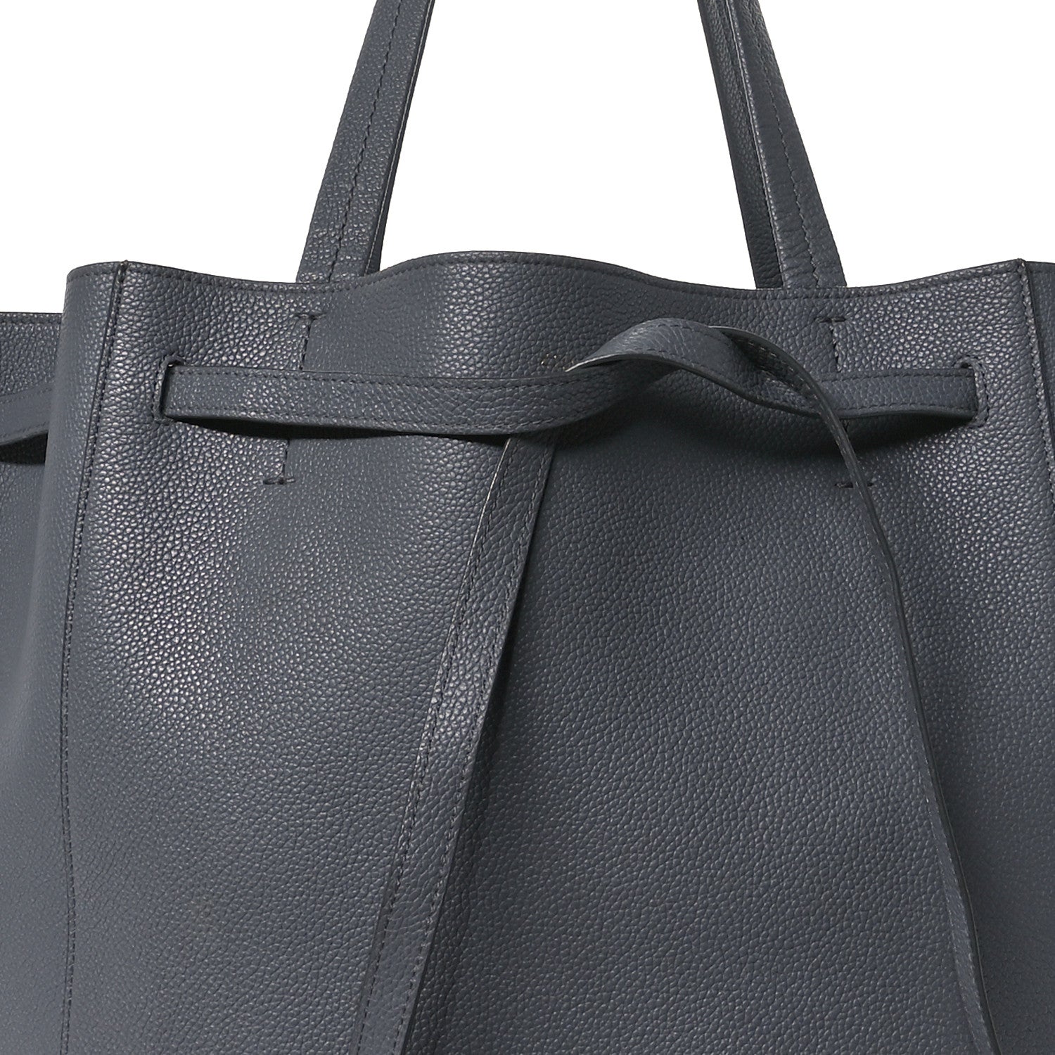 Celine Soft Grained Calfskin Small Belt Cabas Phantom Medium Grey 9 of 11