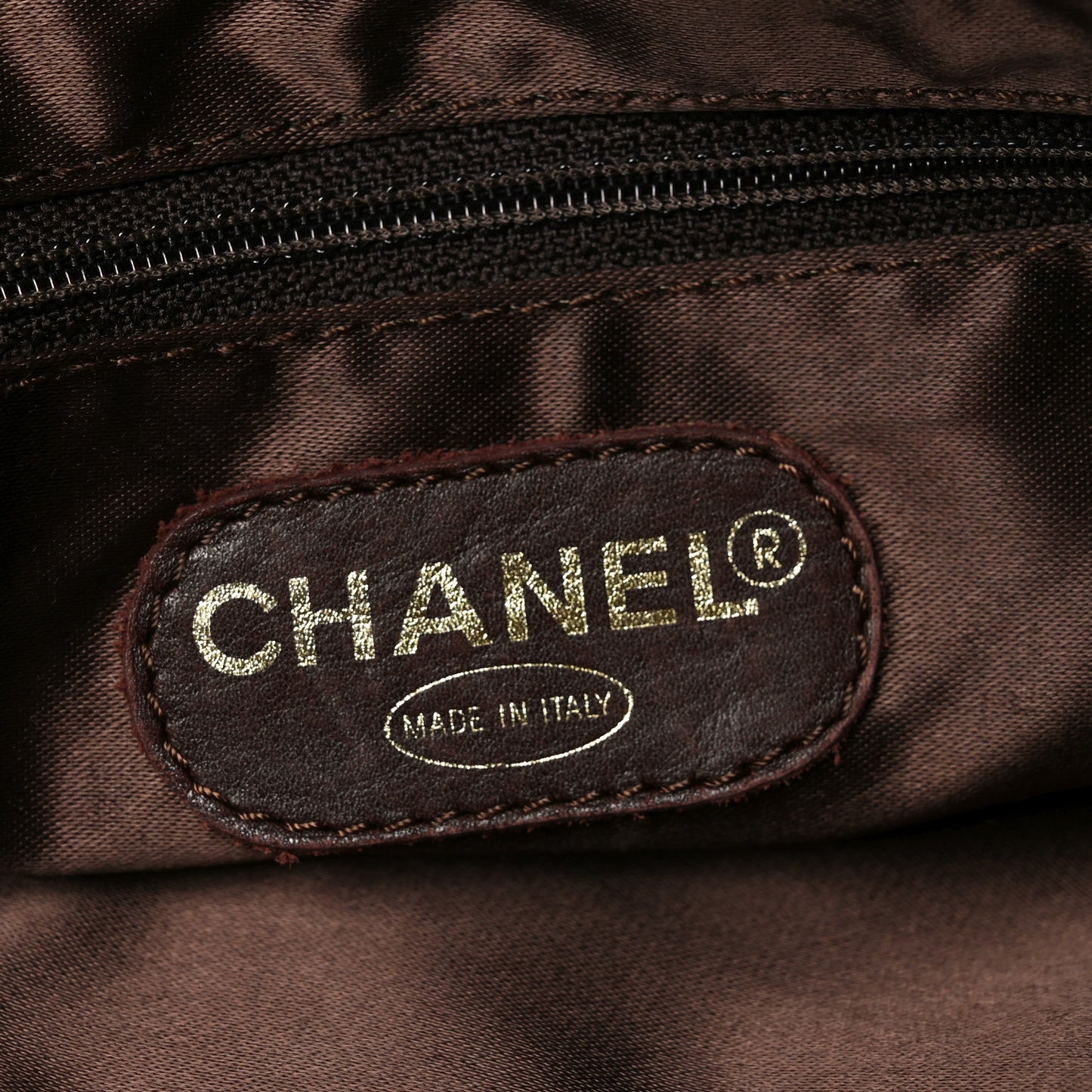 Suede Logo Tote Brown