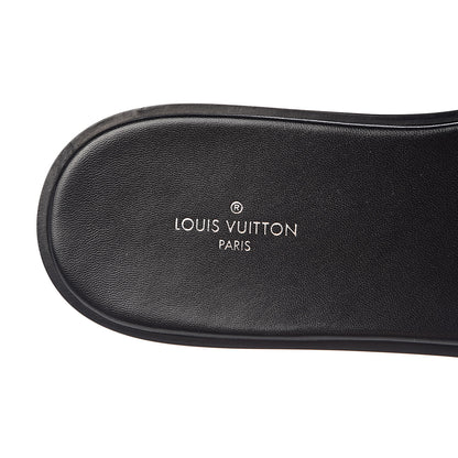 Louis Vuitton Calfskin Monogram Heart Flat Mules 37 Cacao 6 of 9