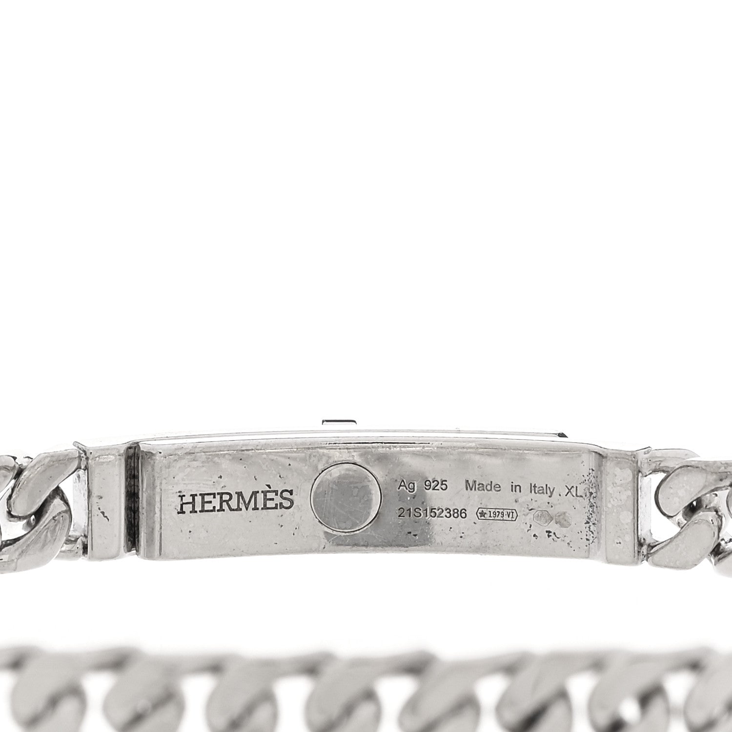 Hermes Sterling Silver TPM Kelly Gourmette Bracelet 3 of 4