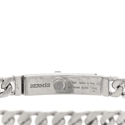 Hermes Sterling Silver TPM Kelly Gourmette Bracelet 3 of 4