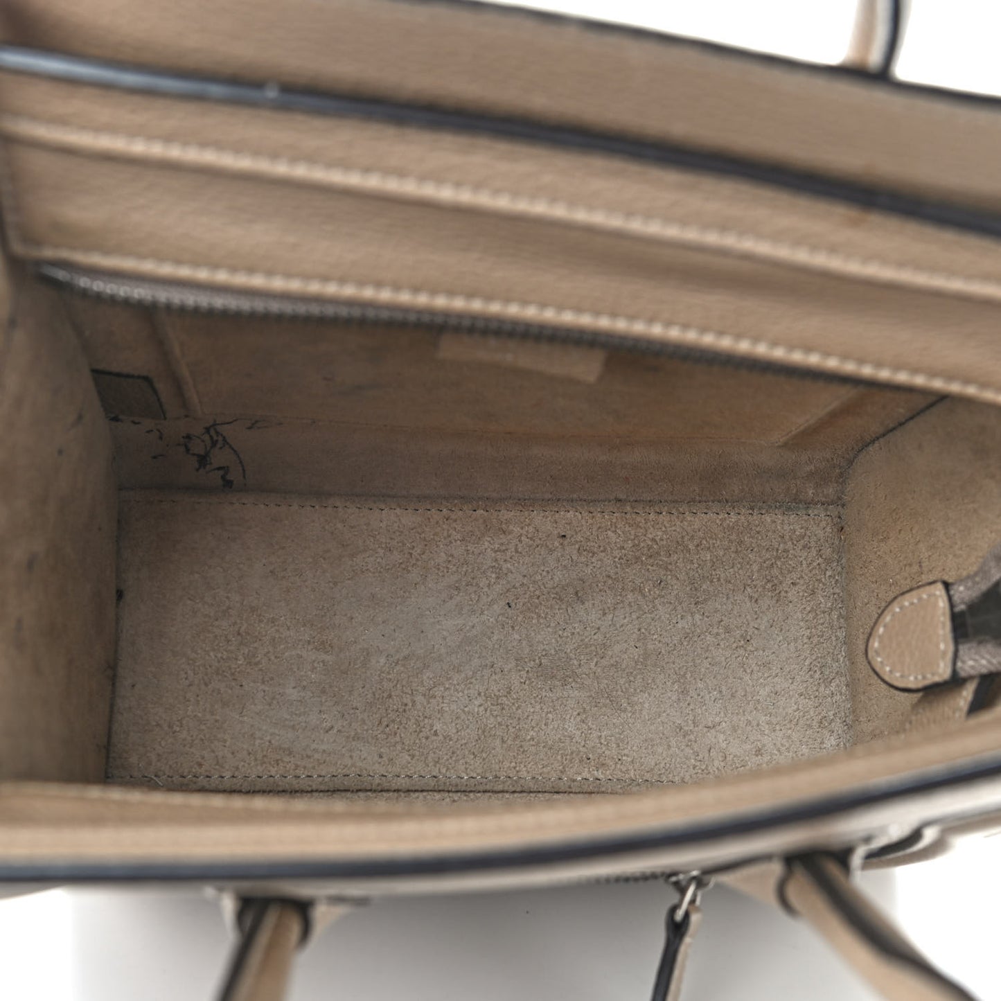 Drummed Calfskin Nano Luggage Dune