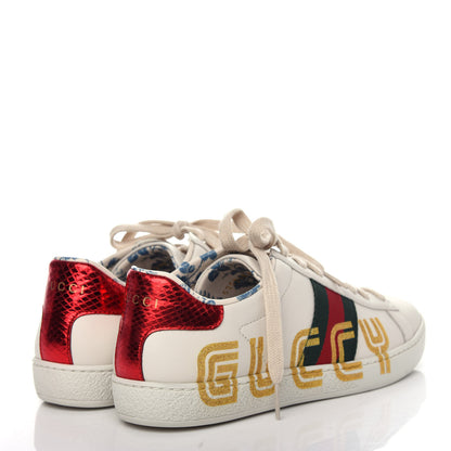 Gucci X SEGA Calfskin Ayers Web Guccy Womens Ace Sneakers 37 White 4 of 11