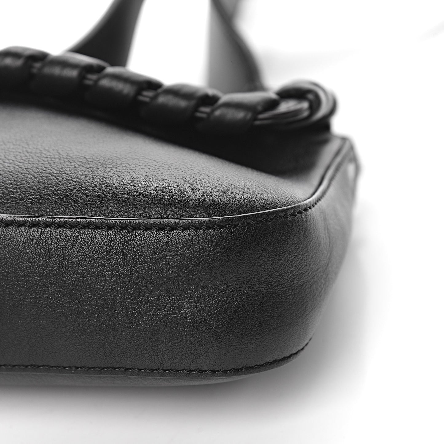 Vitello Dolce Lace Up Baguette Black