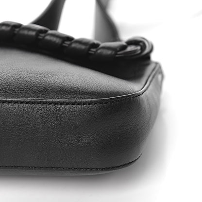 Fendi Vitello Dolce Lace Up Baguette Black 13 of 14