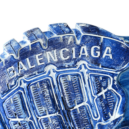Balenciaga Mesh Nylon Womens Track Sneakers 37 Faded Blue 7 of 9