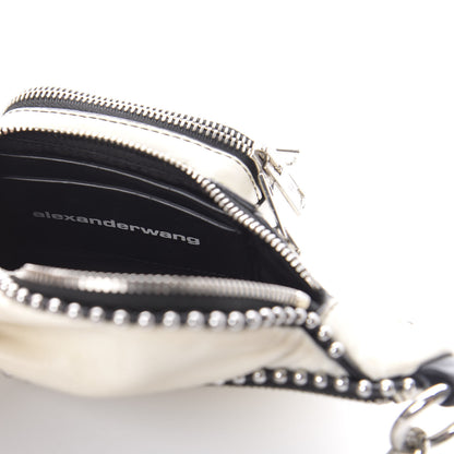 Alexander Wang Lambskin Attica Studded Belt Bag White Black 7 of 8