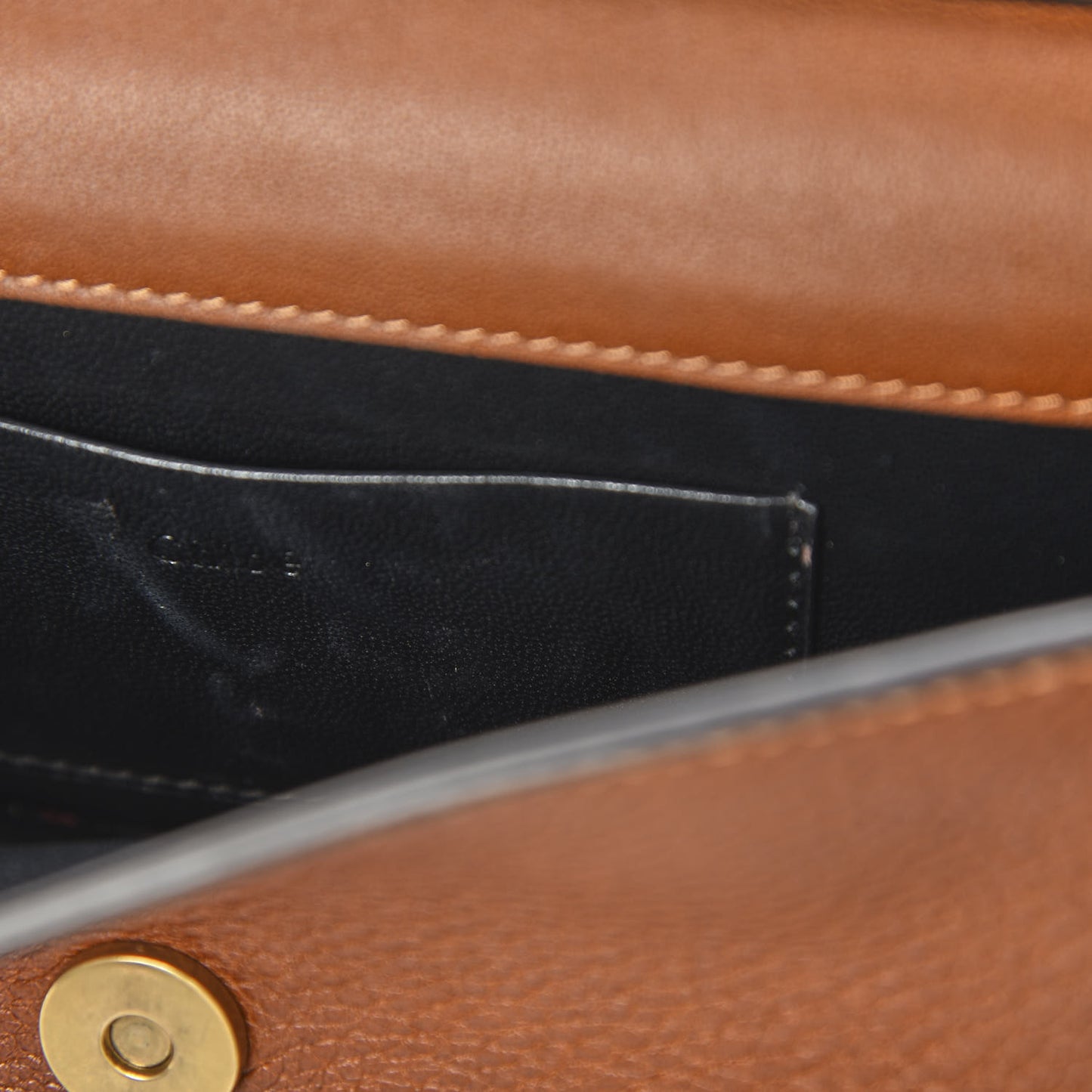 Calfskin Small Nile Bracelet Minaudiere Bag Caramel