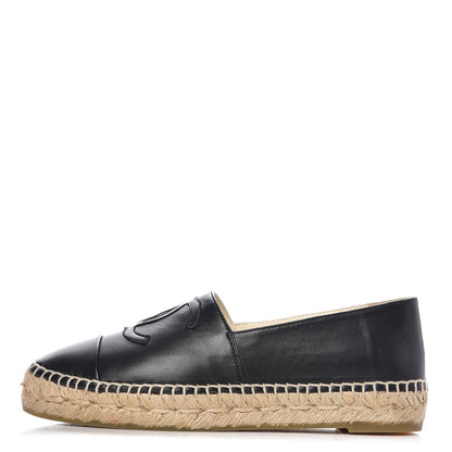Chanel Lambskin CC Espadrilles 35 Black 1 of 10