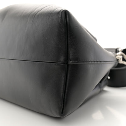 Jimmy Choo Smooth Shiny Calfskin Cinch M Bucket Bag Black 9 of 10