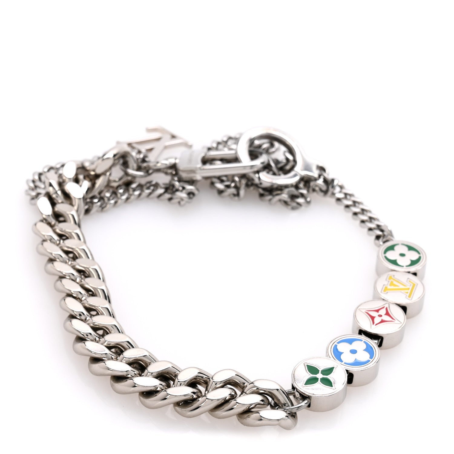 Louis Vuitton Metal Monogram Chain Belt Silver 1 of 3