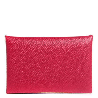 Hermes Epsom Calvi Card Case Rubis 1 of 8