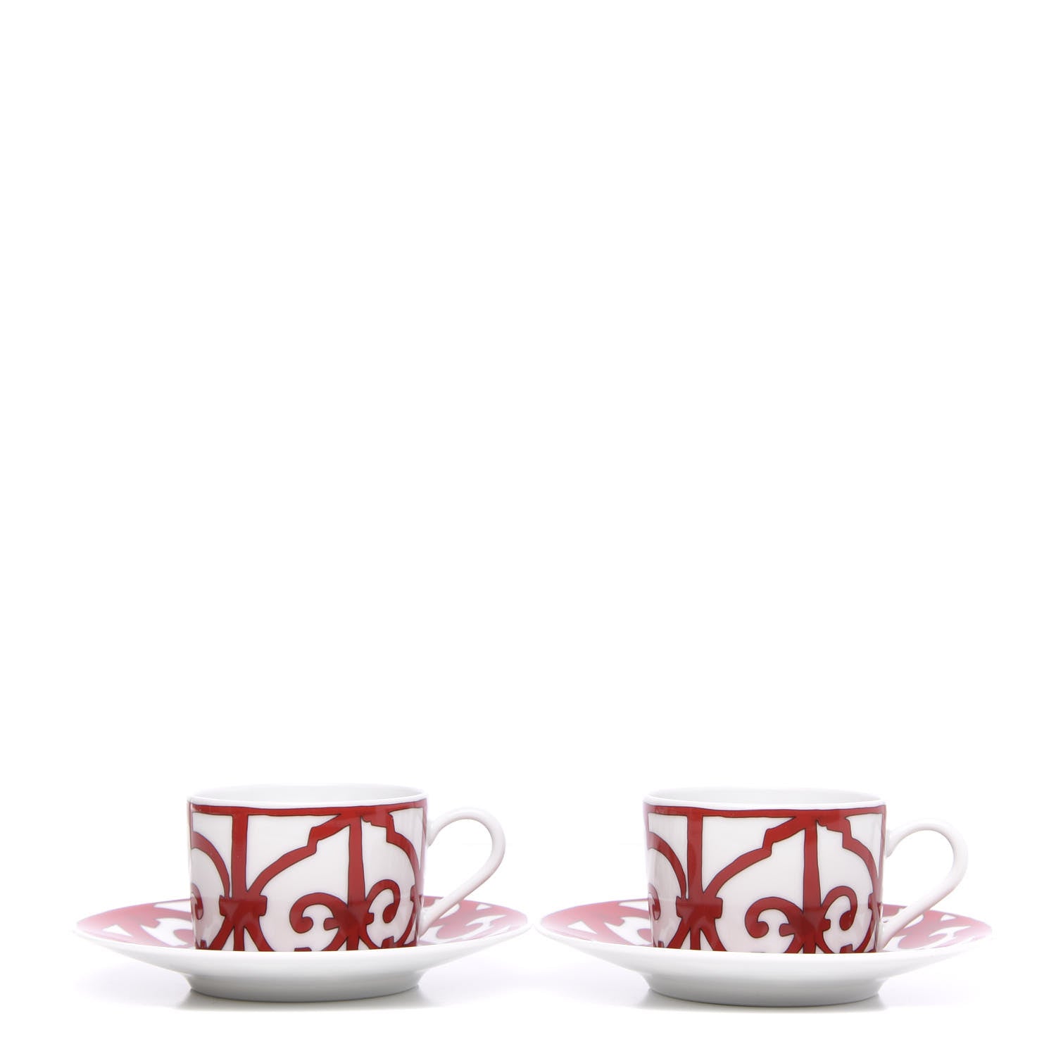 Hermes Porcelain Balcon du Guadalquivir Tea Cup and Saucer Set of 2 1 of 7