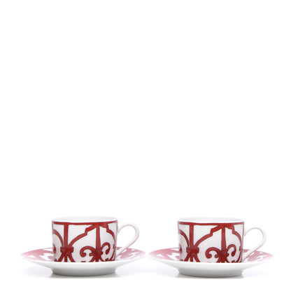 Hermes Porcelain Balcon du Guadalquivir Tea Cup and Saucer Set of 2 1 of 7