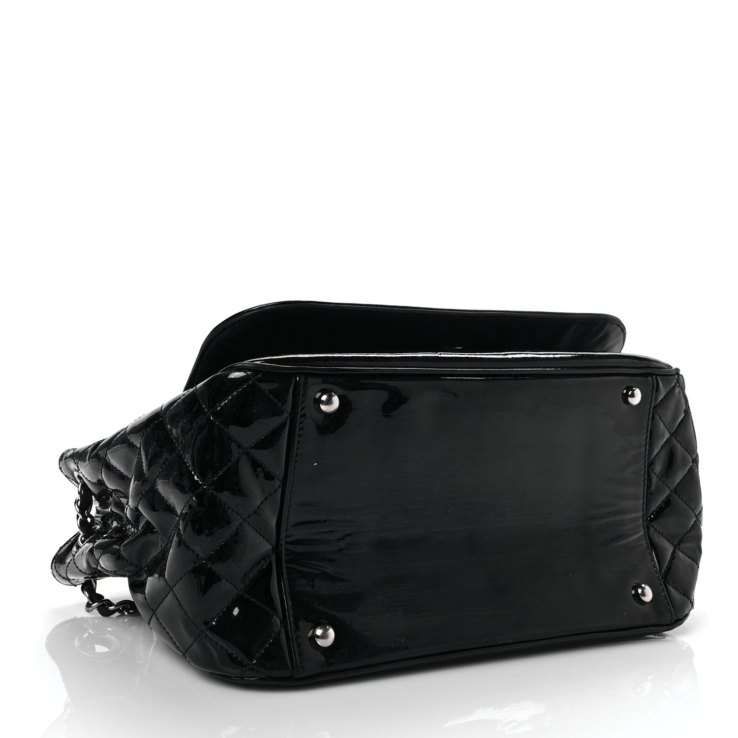 Chanel Vinyl CC Lipstick Accordion Flap Black 3 of 10