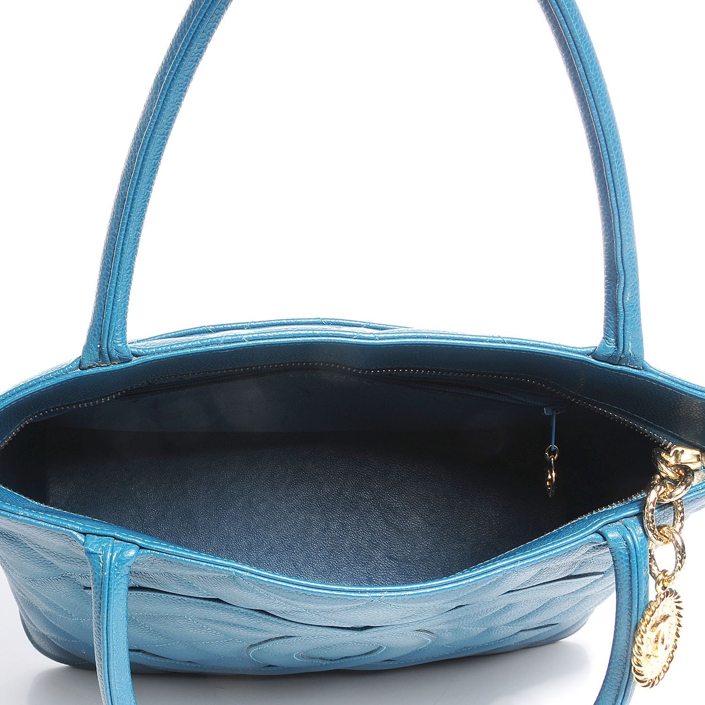 Caviar Medallion Tote Blue