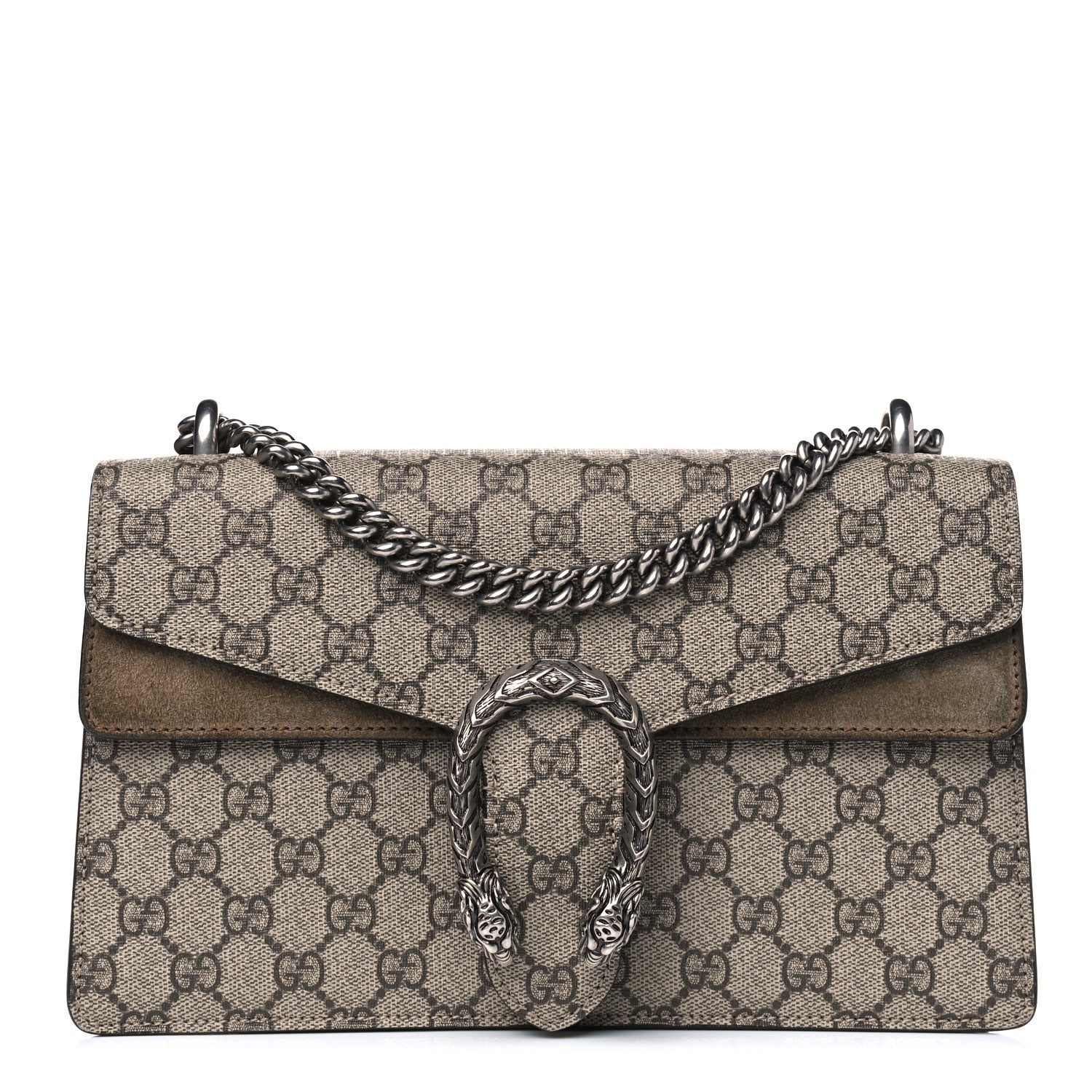Gucci GG Supreme Monogram Small Dionysus Shoulder Bag Taupe 1 of 8