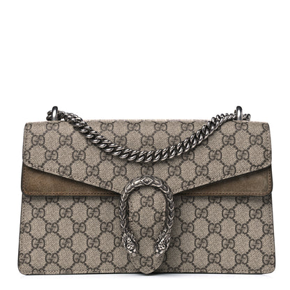 Gucci GG Supreme Monogram Small Dionysus Shoulder Bag Taupe 1 of 8
