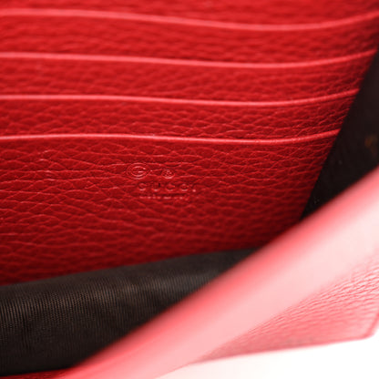 Gucci Dollar Calfskin Interlocking G Chain Wallet Red 6 of 12