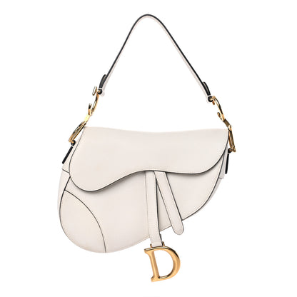 Christian Dior Grained Calfskin Saddle Bag White 1 of 18