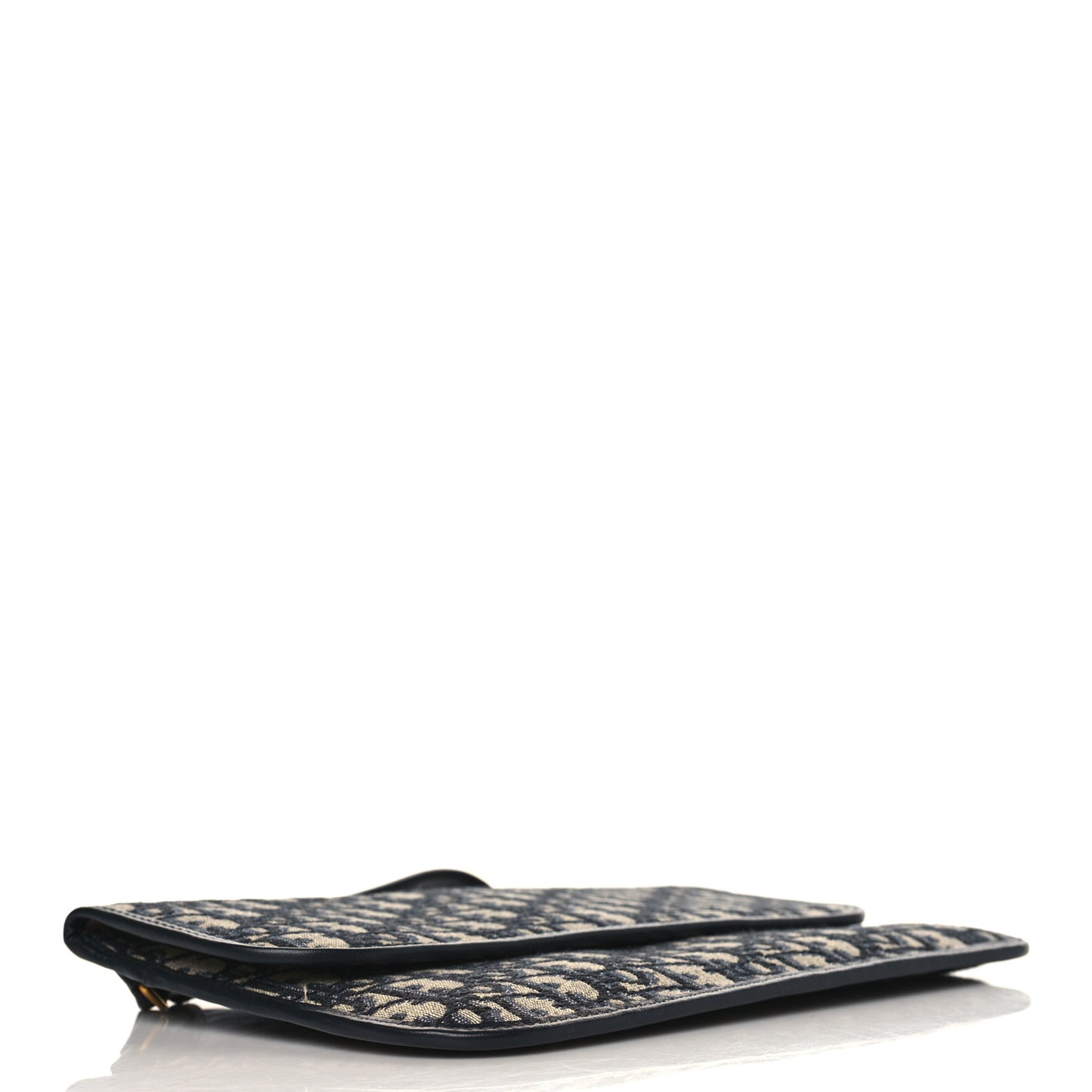 Oblique Flap Pouch Clutch Blue