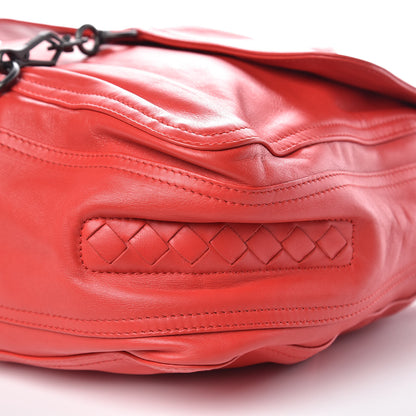 Bottega Veneta Calfskin Leggero Shoulder Bag New Red 8 of 8