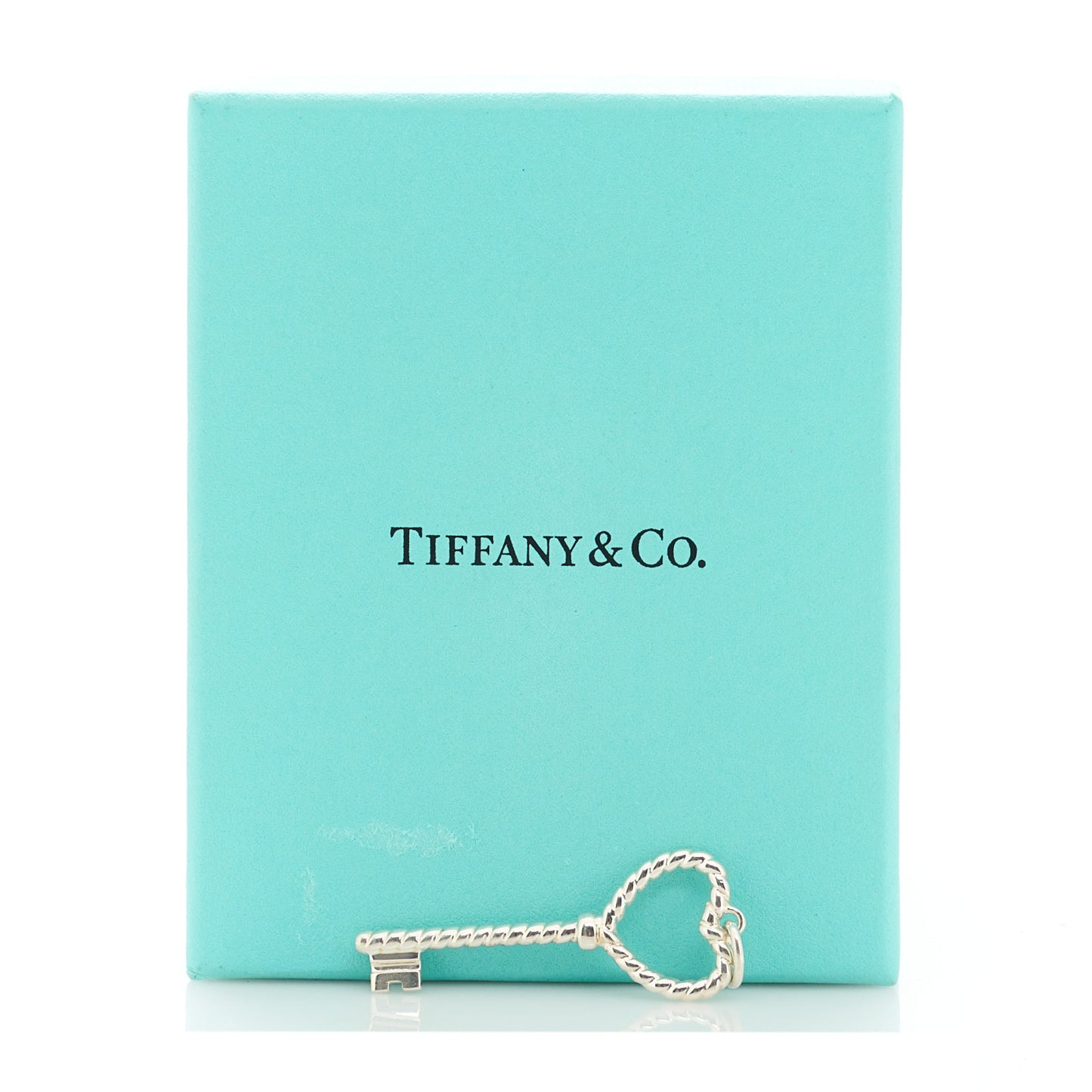 Sterling Silver Twist Heart Key Pendant