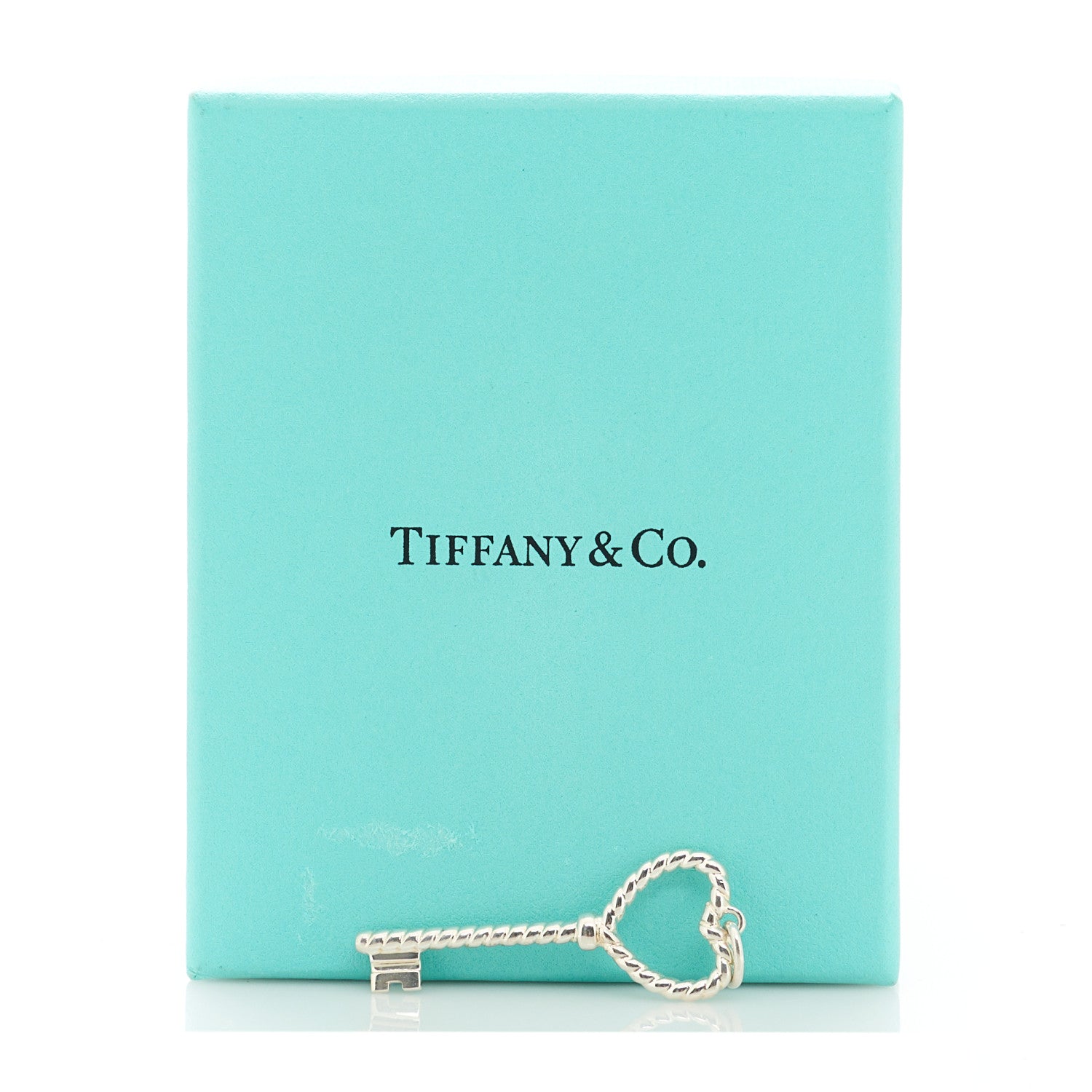Tiffany Sterling Silver Twist Heart Key Pendant 3 of 4