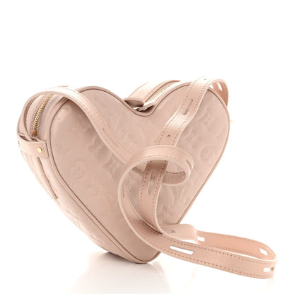 Louis Vuitton Lambskin Embossed Monogram Fall In Love Sac Coeur Light Pink 3 of 9