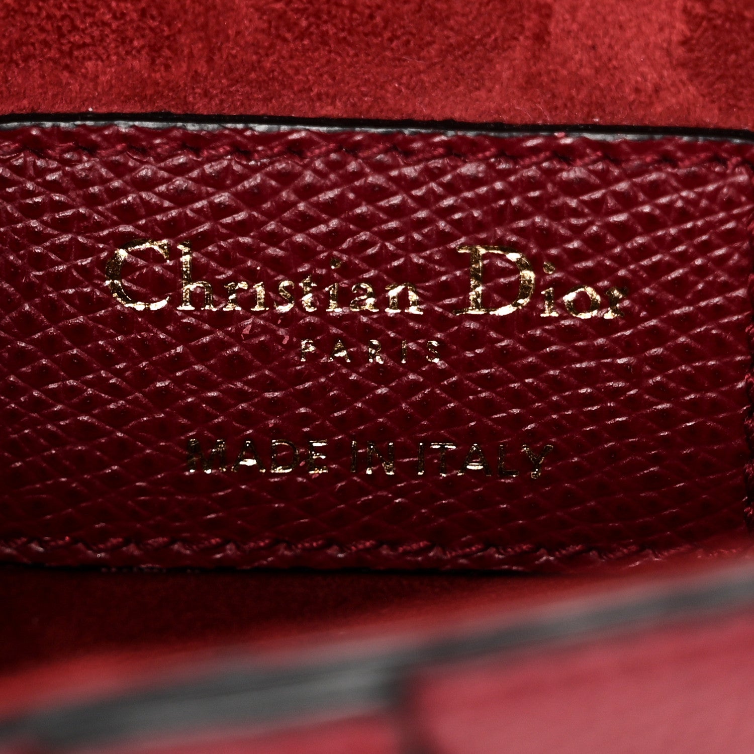 Christian Dior Grained Calfskin Mini Saddle Bag Red 6 of 11