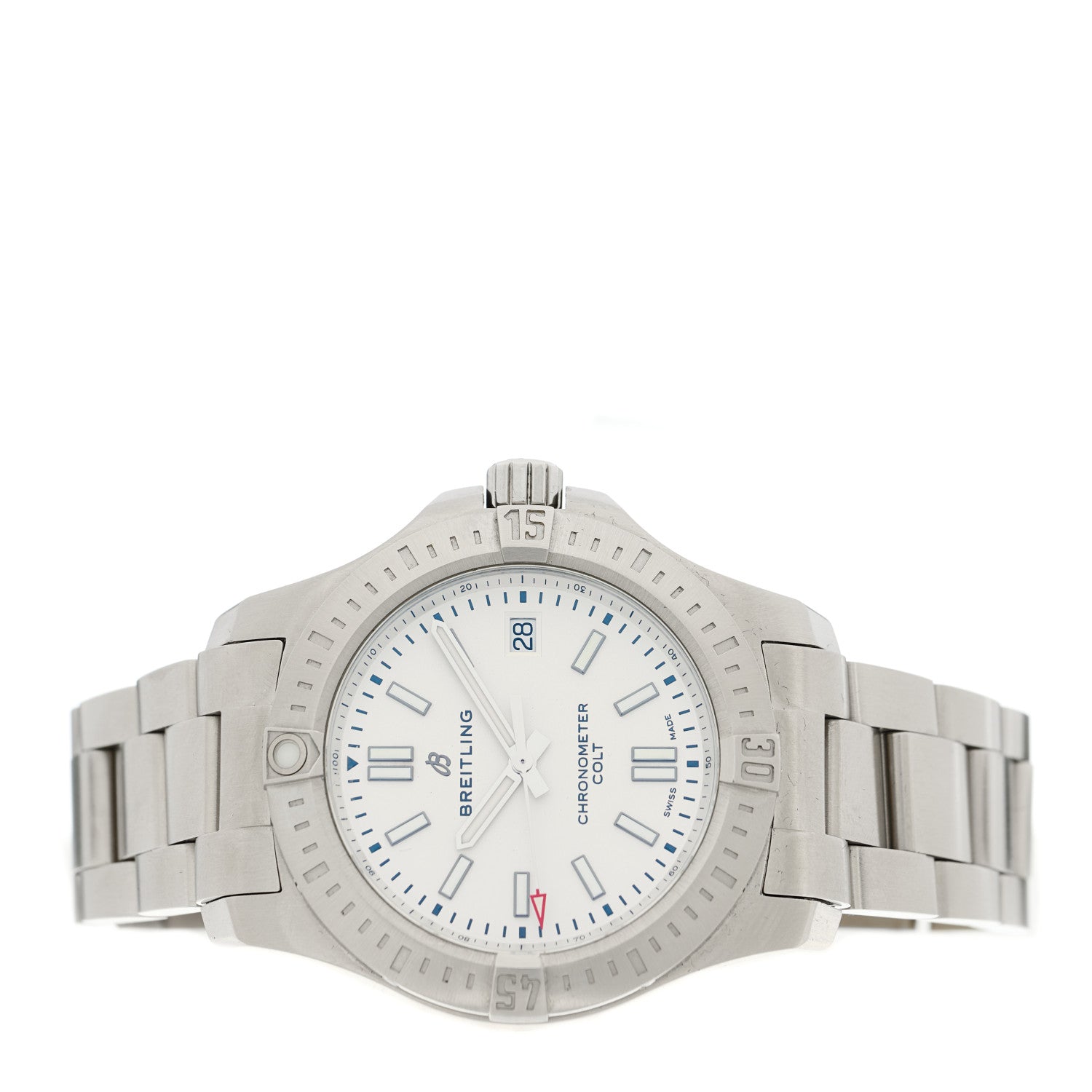 Breitling Stainless Steel 41mm Chronomat Colt Automatic Watch Silver A17313101G1A1 2 of 5