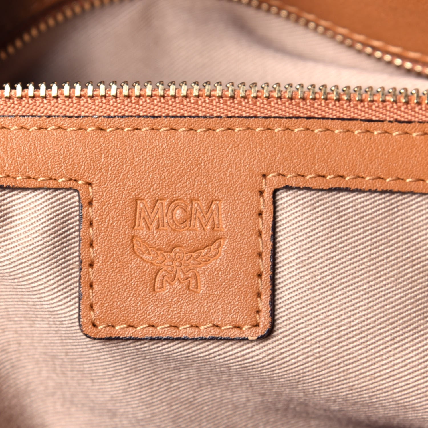 MCM Visetos Large Essential Tote Cognac 7 of 9
