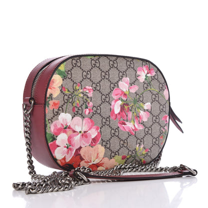 Gucci GG Supreme Monogram Blooms Mini Chain Shoulder Bag Beige Multicolor Dry Rose 3 of 9