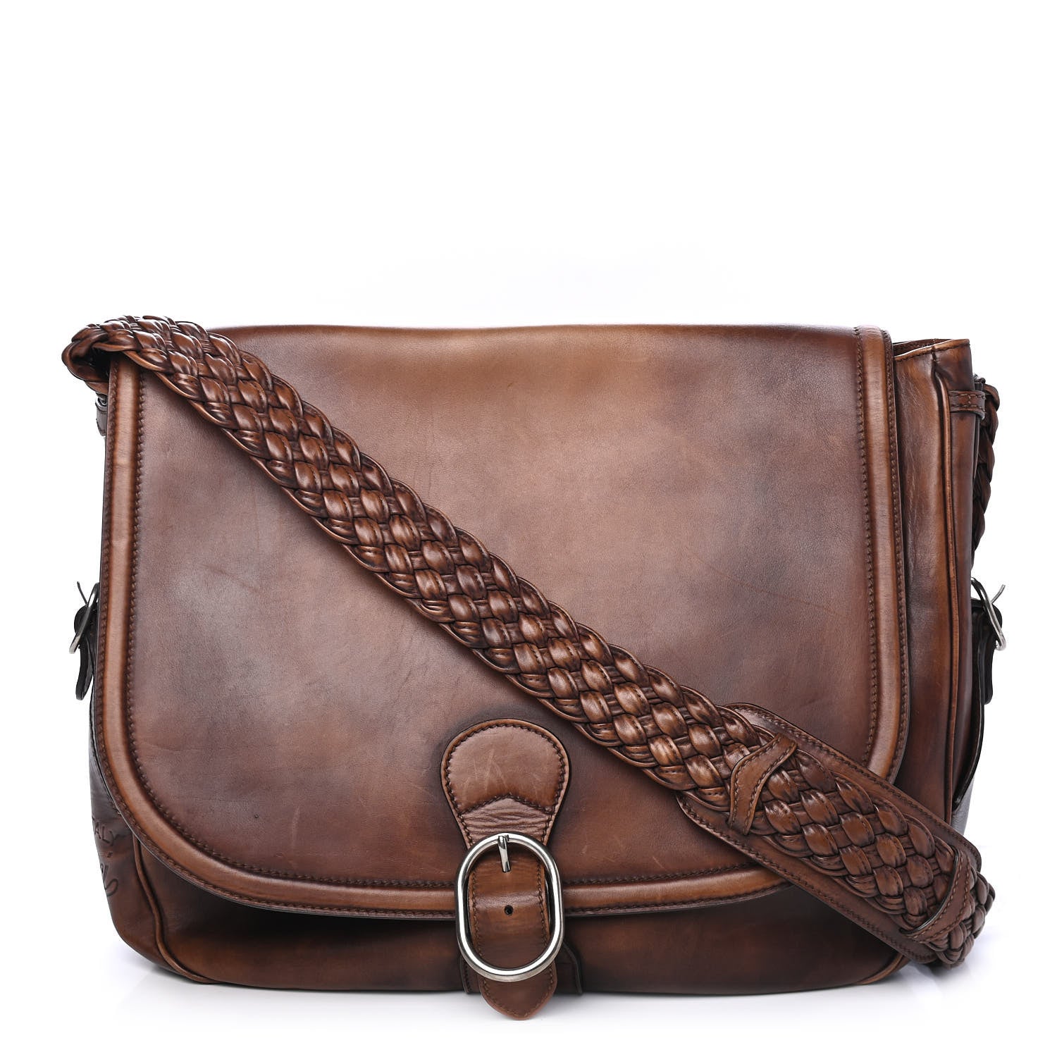 Gucci Calfskin Messenger Bag Brown 1 of 4